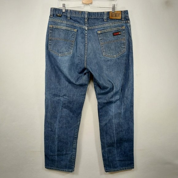 TECGEN FR Jeans Men 38x32 Blue Fire Flame Resistant 2112 Work Heavy Denim - Picture 2 of 14